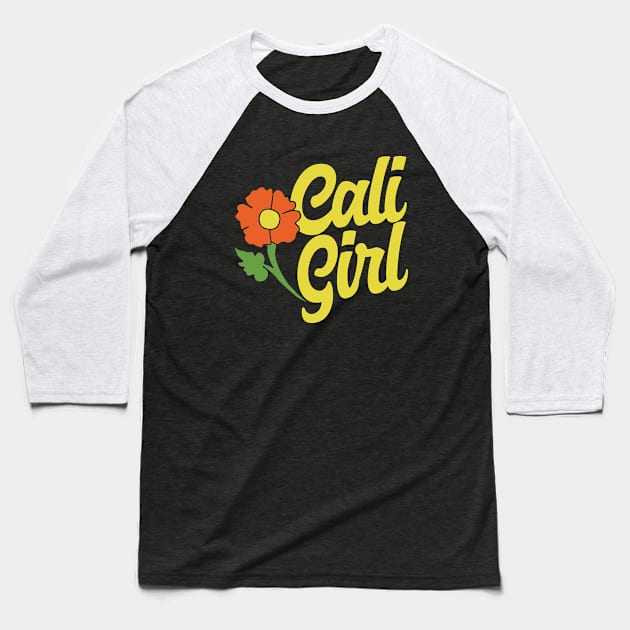 Cali Girl Baseball T-Shirt by bubbsnugg